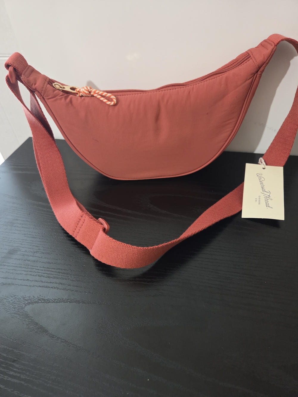 Women’s Crescent Crossbody Bag in Coral